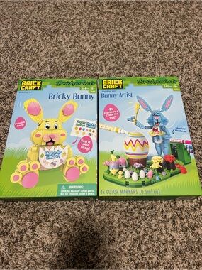 Brick Craft Bricky Bunny & Bunny Artist Building Set - Yellow & Blue